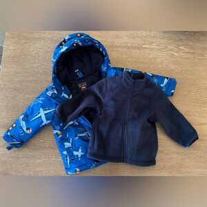 The Children’s Place Toddler Boys Print 3 In 1 Jacket - Blue
